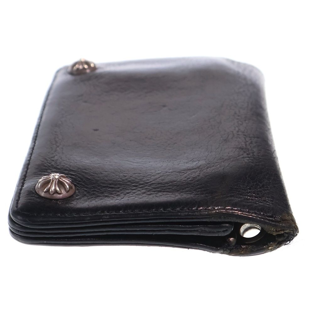 Chrome Hearts Cross Ball Button Leather Wallet Black — view 3