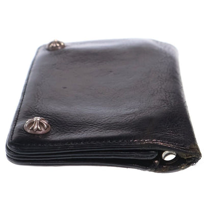 Chrome Hearts Cross Ball Button Leather Wallet Black — view 3
