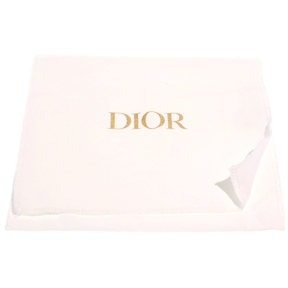 Dior Caro Cannage Lambskin Leather Fragment Card Coin Case Gold Pink — view 6