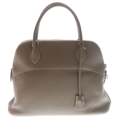 Hermes Bolide 31 Etoupe Taurillon Clemence Leather 2-Way Bag Silver Beige — view 2