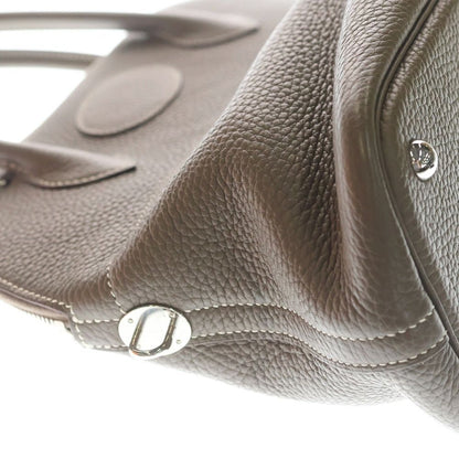 Hermes Bolide 31 Etoupe Taurillon Clemence Leather 2-Way Bag Silver Beige — view 5