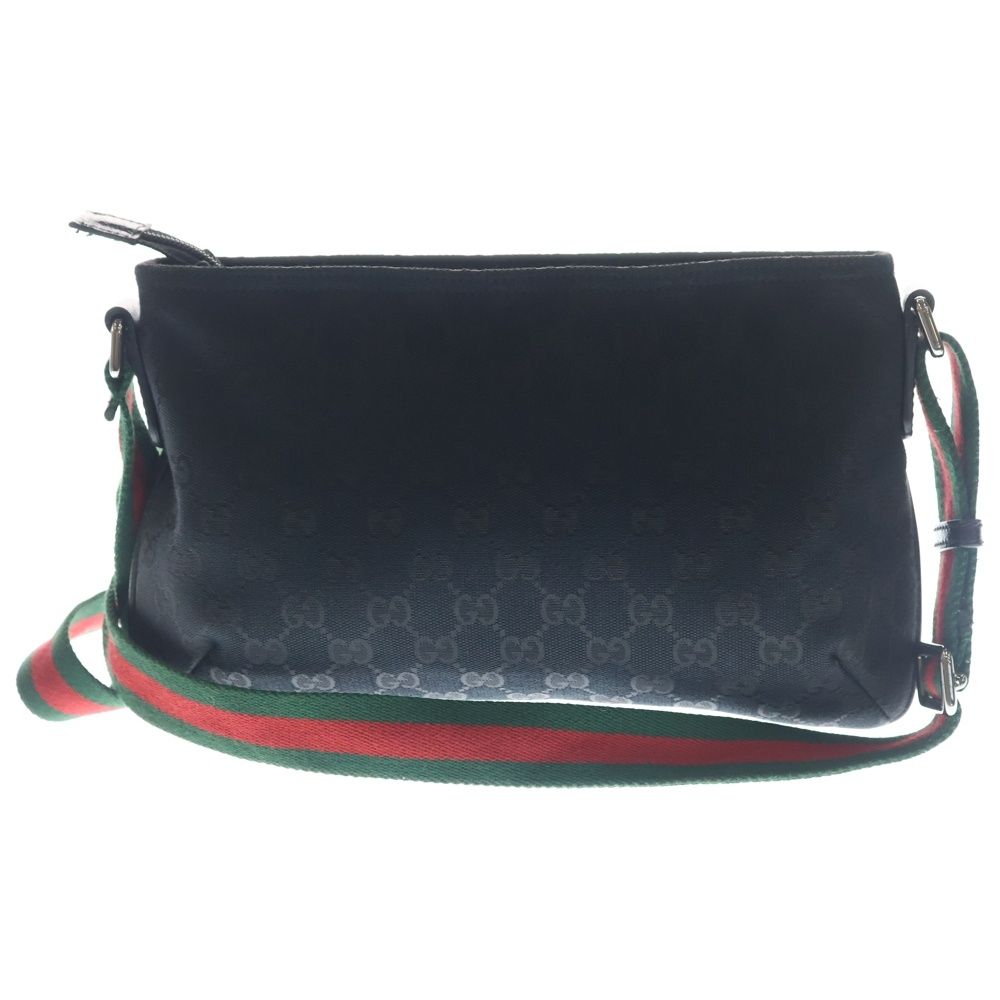 Gucci GG Canvas Sherry Line Shoulder Bag Black Gunmetal — view 2