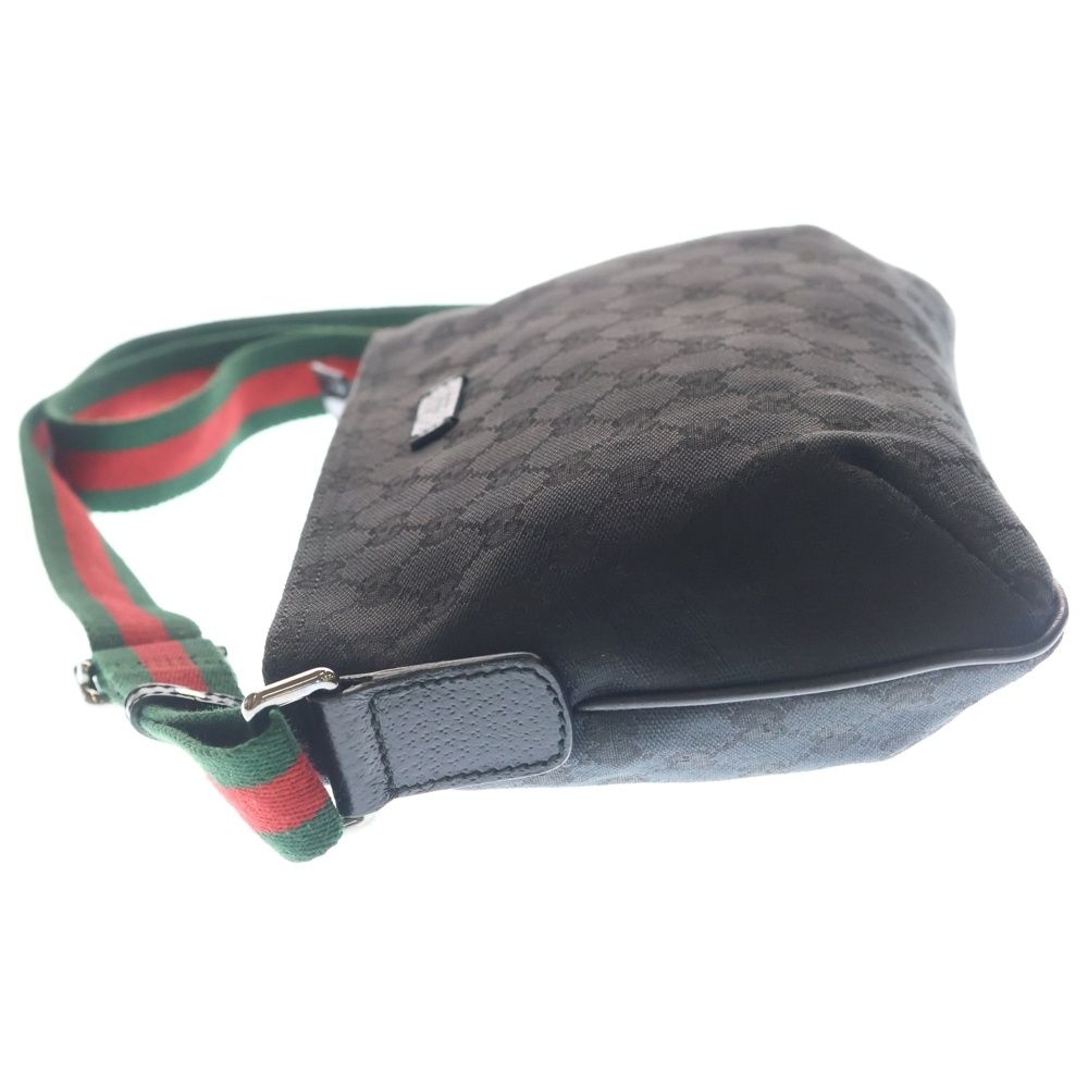 Gucci GG Canvas Sherry Line Shoulder Bag Black Gunmetal — view 3