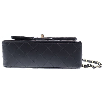 Chanel Mini Quilted 20 Mini Shoulder Bag Black Leather Gold — view 5