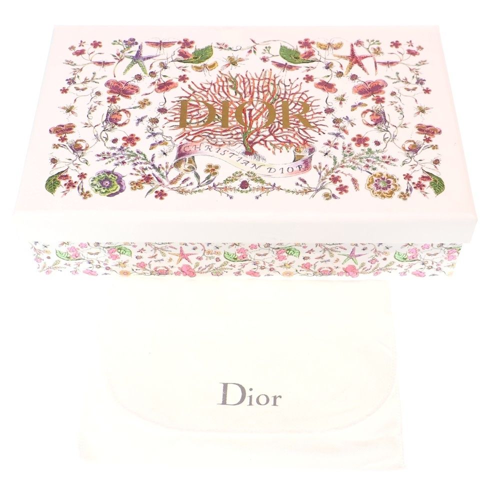 Dior Heart Dahlia Wallet Compact Bifold Coin Case Light Pink Lambskin Gold — view 6