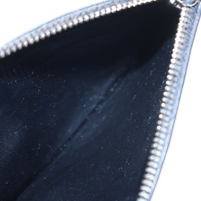 Balenciaga Logo Coin Case Fragment Card Black Leather Silver — view 4