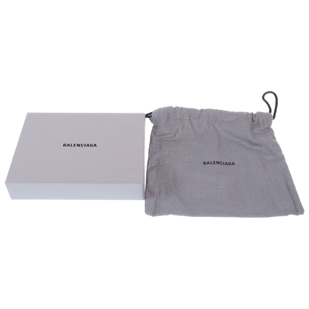 Balenciaga Coin Case Fragment Black White Leather Silver — view 6