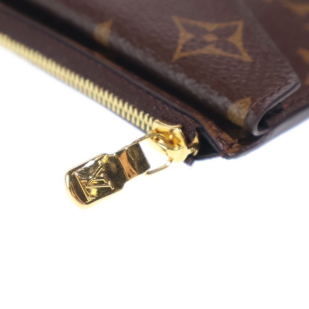 Louis Vuitton Monogram Card Holder Recto Verso Bag Charm Case Brown Black — view 5