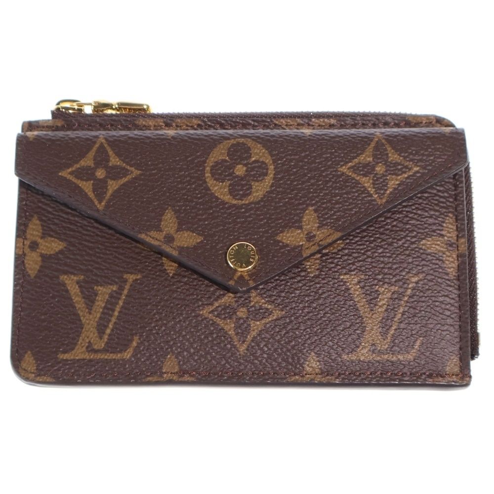 Louis Vuitton Monogram Card Holder Recto Verso Bag Charm Case Brown Black