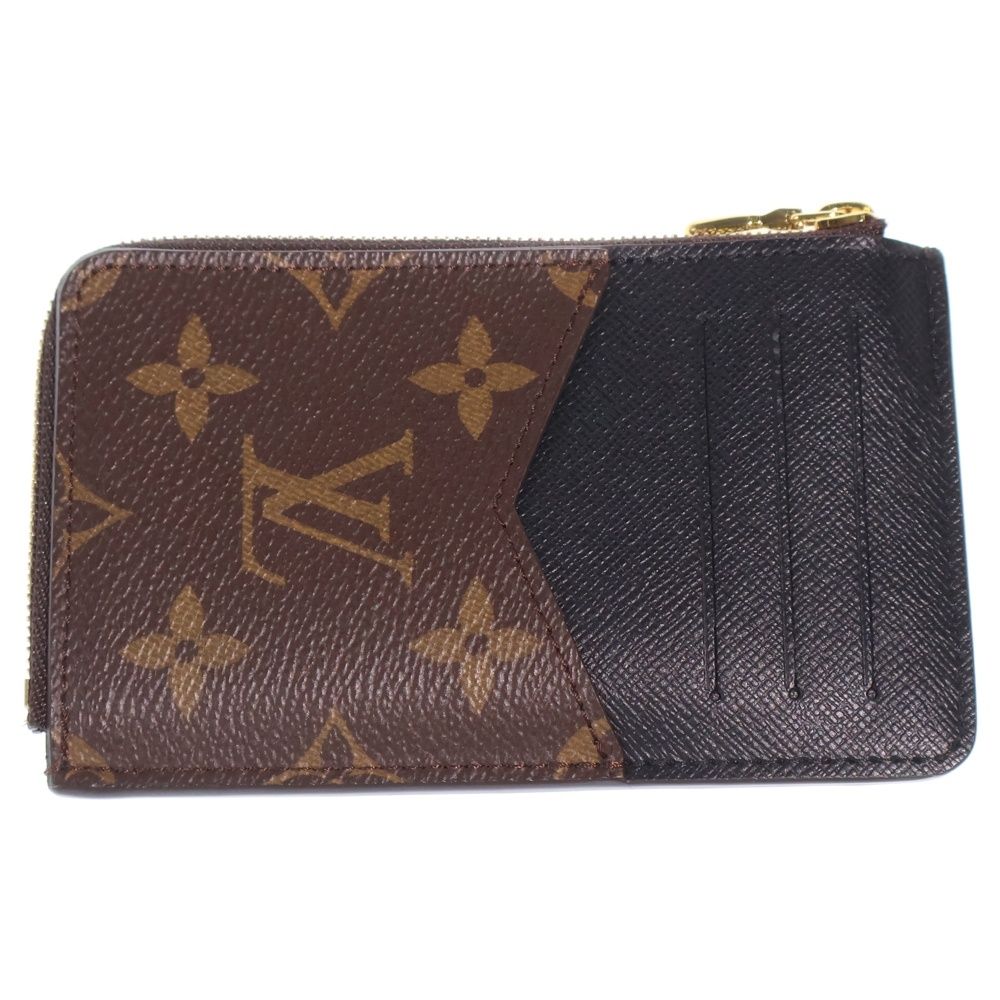Louis Vuitton Monogram Card Holder Recto Verso Bag Charm Case Brown Black — view 2