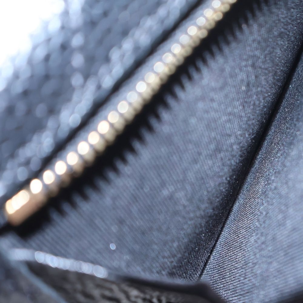 Chanel Quilted Trifold Compact Wallet Coin Case Black Caviar Leather Gold — view 5