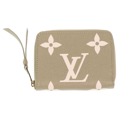 Louis Vuitton Monogram Empreinte Zippy Coin Purse Mini Wallet Bicolor Khaki