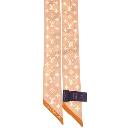 Louis Vuitton Bandeau BB Flower and Straps Beige Silk Scarf — view 4