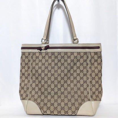 Gucci GG Canvas Sherry Line Tote Shoulder Bag