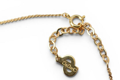 Dior Necklace Vintage CD Logo Motif Gold — view 3