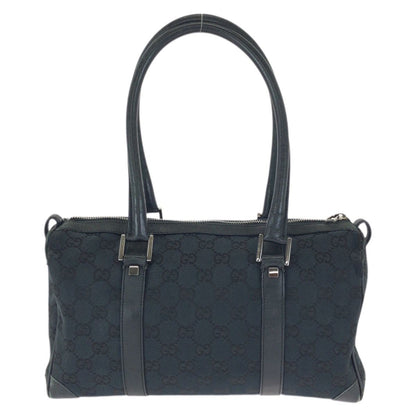Gucci Black Silver GG Canvas Leather 000 Mini Boston Bag — view 2