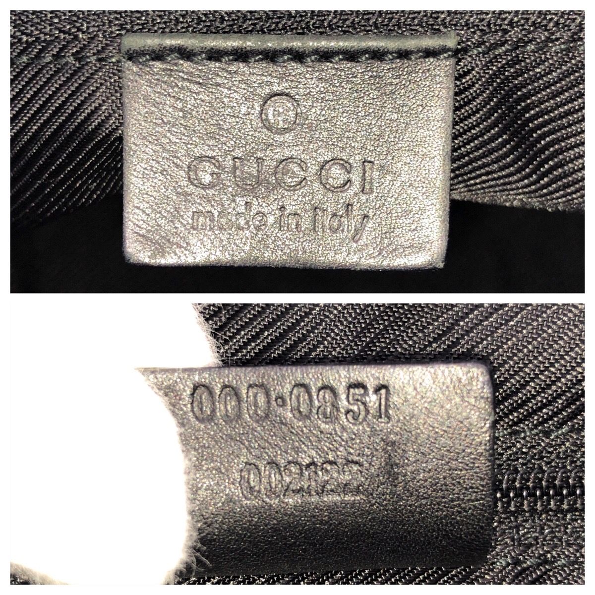 Gucci Black Silver GG Canvas Leather 000 Mini Boston Bag — view 4