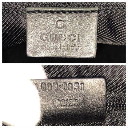 Gucci Black Silver GG Canvas Leather 000 Mini Boston Bag — view 4
