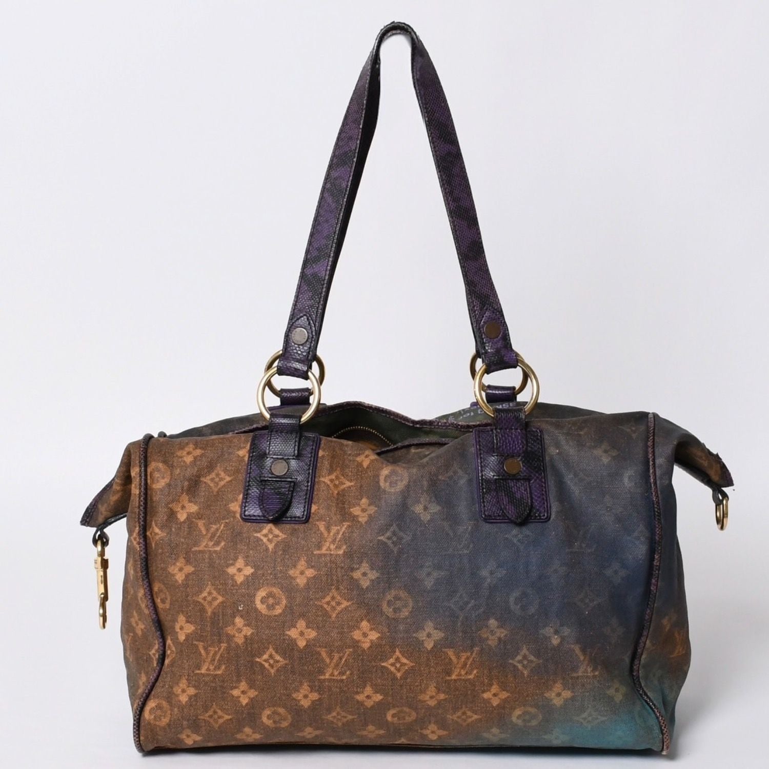 Louis Vuitton Tote Bag Richard Prince Heartbreak Monogram Jokes Canvas Violet — view 3