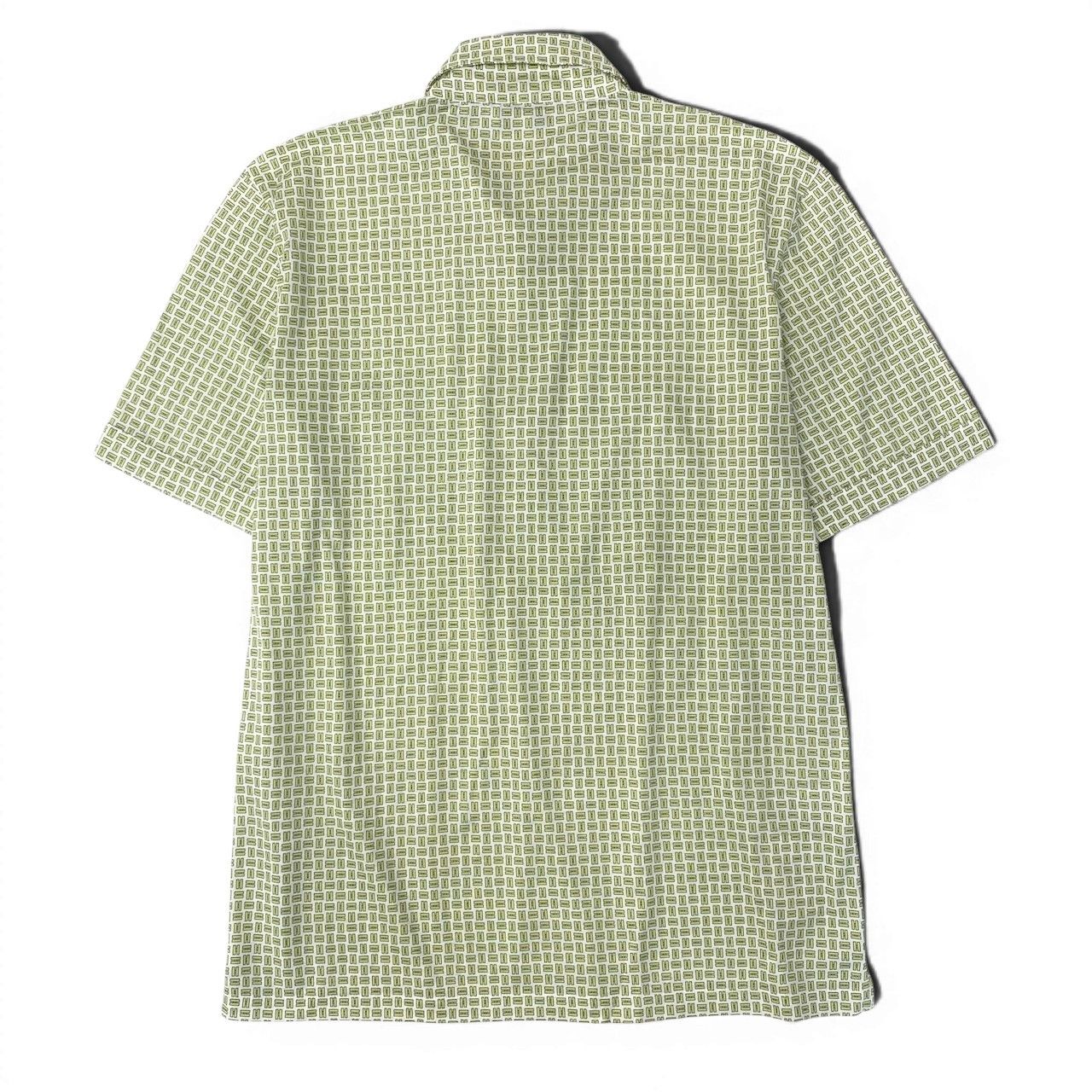 Hermes Kept Short Sleeve Polo Shirt Cotton Motif Allover Stretch — view 3