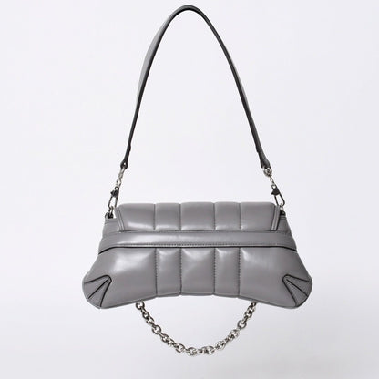 Gucci Horsebit 2-Way Shoulder Bag Leather Gray Silver — view 2