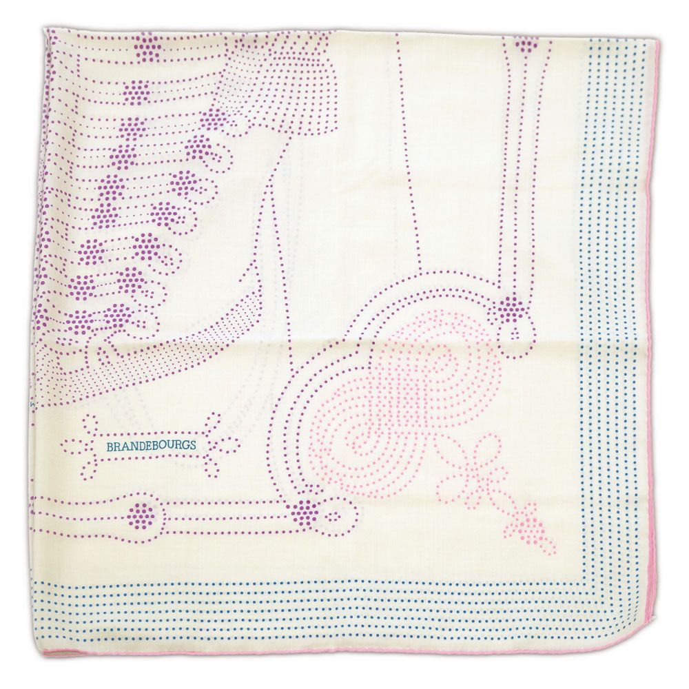 Hermes Carre 140 Brandebourgs Brandenburg Decoration Beige Scarf Cashmere Silk — view 6