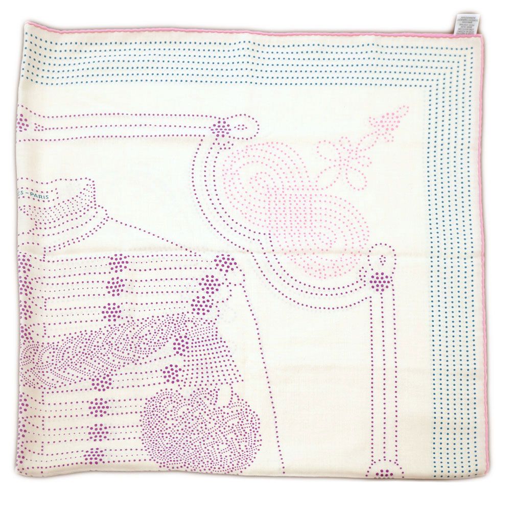 Hermes Carre 140 Brandebourgs Brandenburg Decoration Beige Scarf Cashmere Silk — view 4