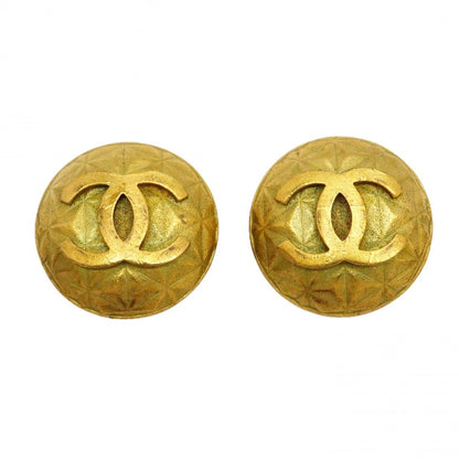 Chanel Earrings Vintage CC Logo Round
