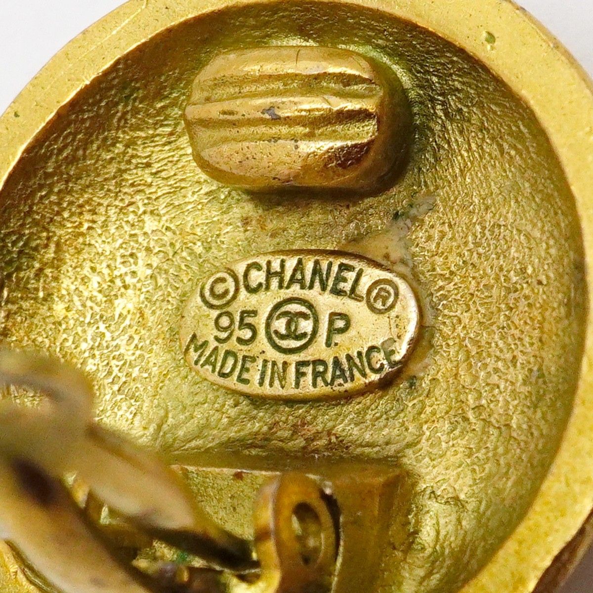Chanel Earrings Vintage CC Logo Round — view 4