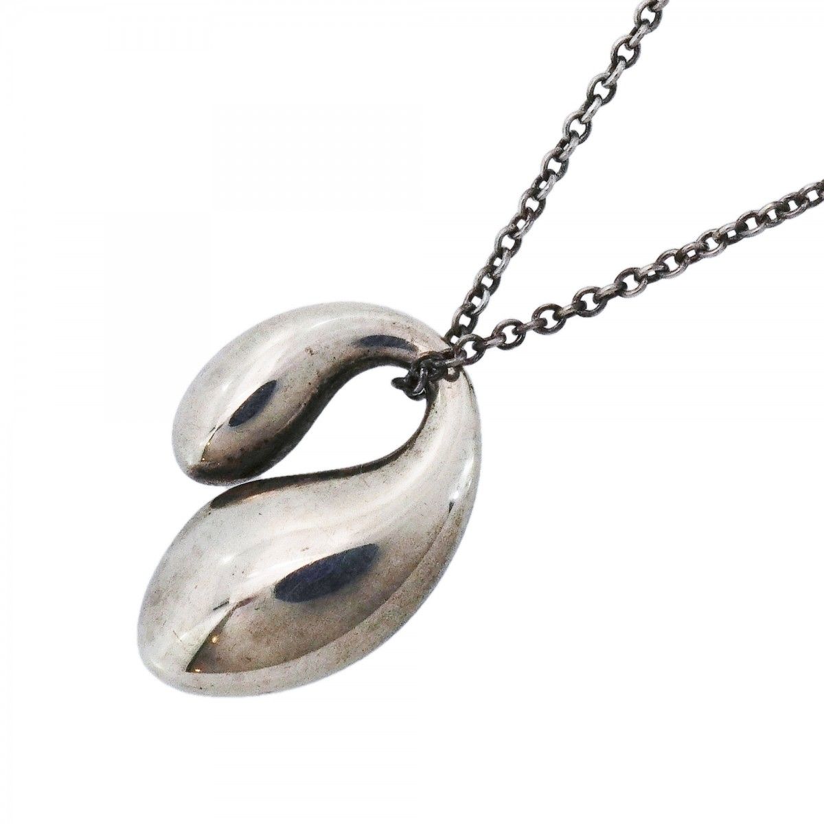 Tiffany & Co Necklace Double Teardrop 925 Sterling Silver
