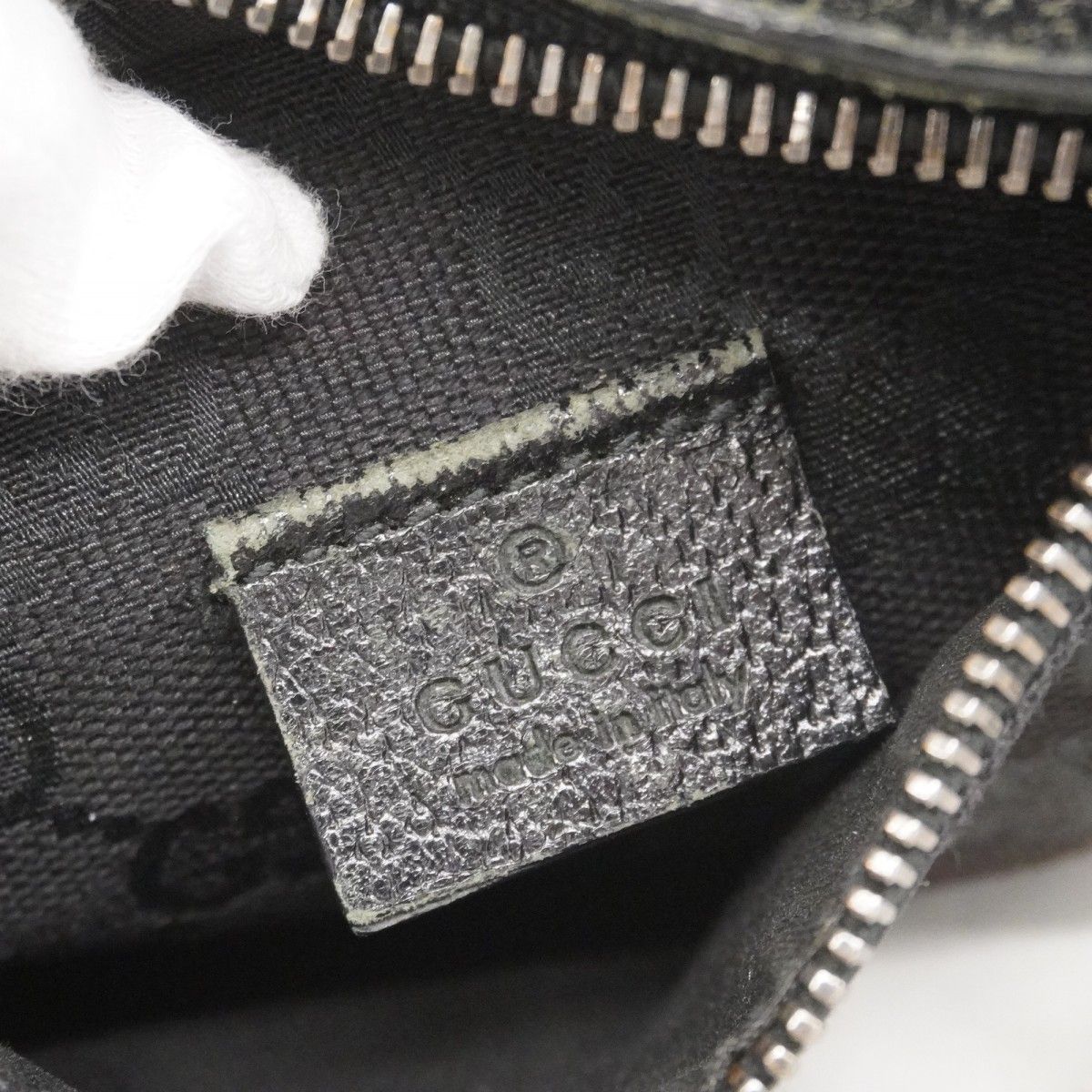 Gucci Waist Bag GG Canvas Sherry Line Black Silver — view 5