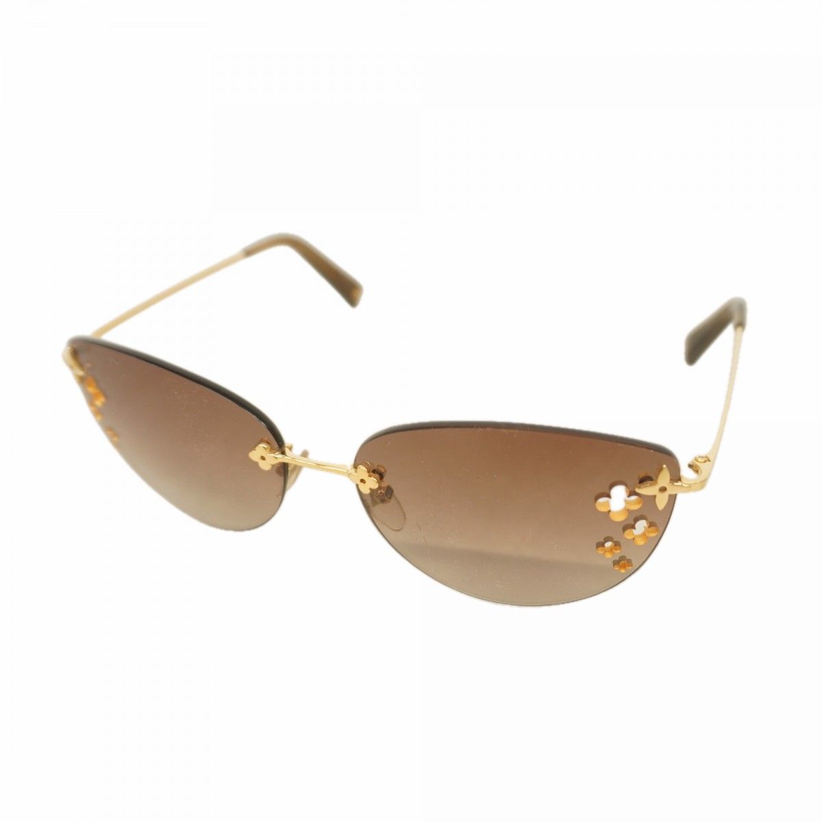 Louis Vuitton Sunglasses Flower Des Mayo Cat Eye Brown Eyewear