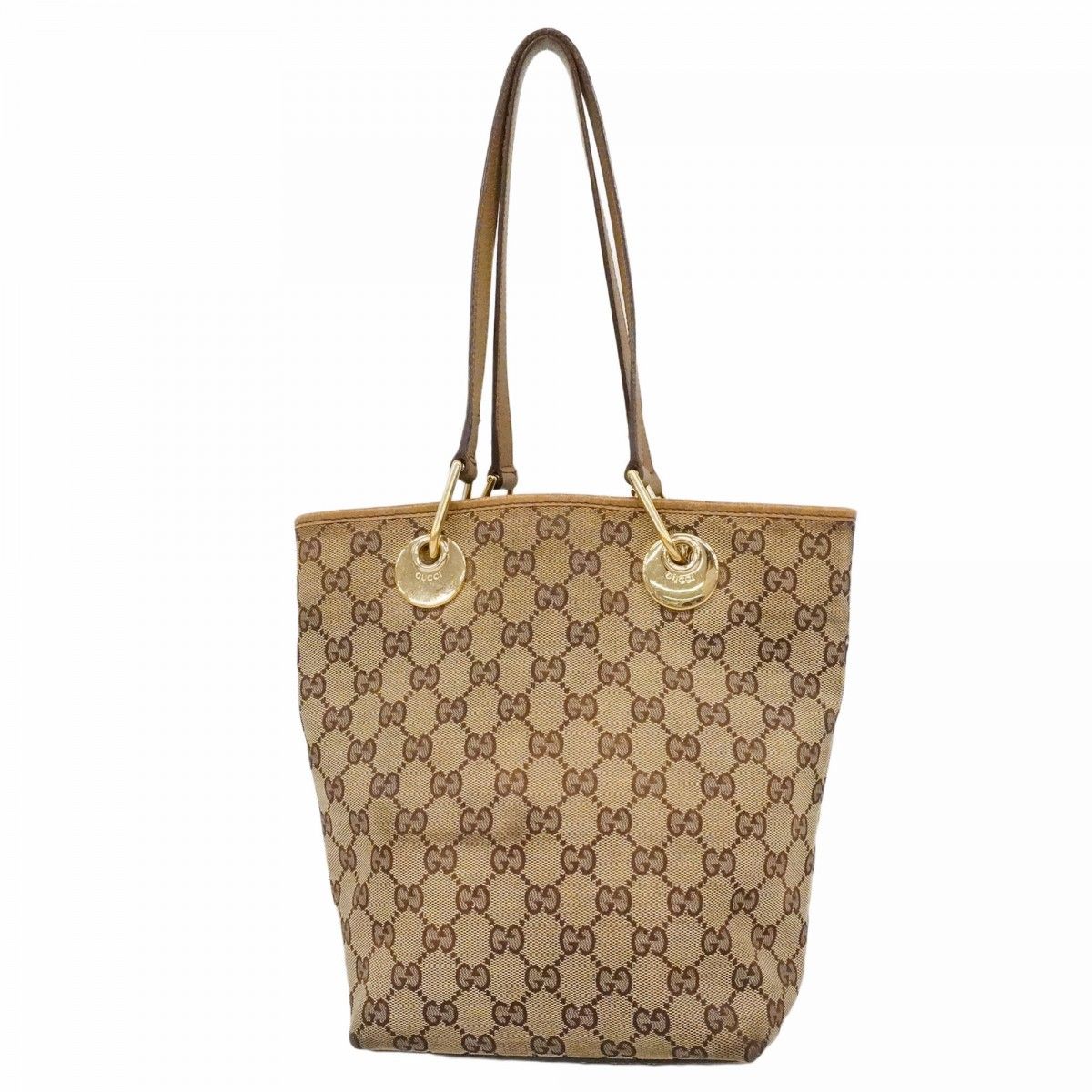 Gucci Tote GG Canvas Beige Gold