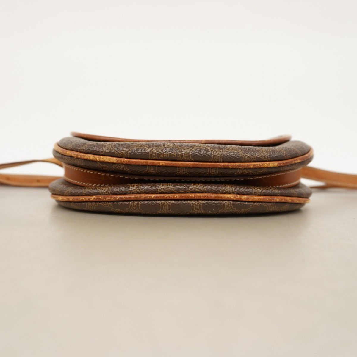 Celine Shoulder Bag Macadam Brown Gold — view 3