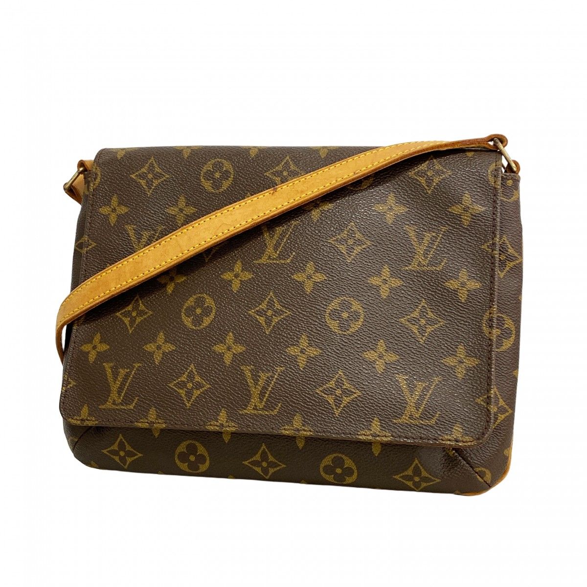 Louis Vuitton Shoulder Bag Monogram Musette Tango Short Strap Brown
