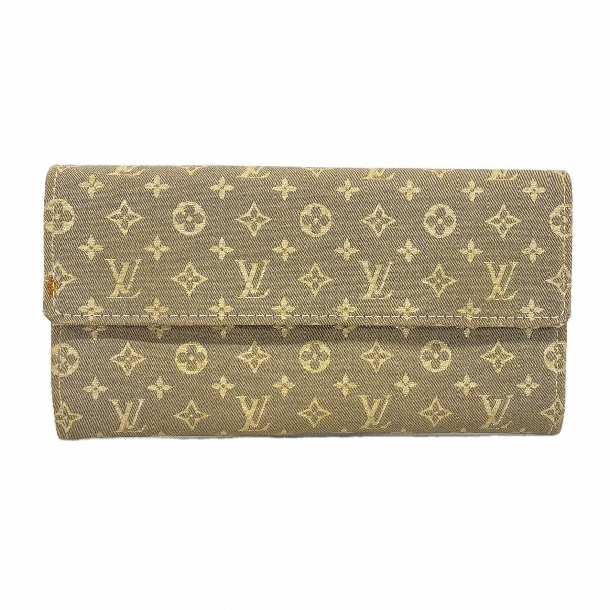 Louis Vuitton Wallet Monogram Mini Lin Portefeuille Sarah Platine