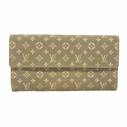 Louis Vuitton Wallet Monogram Mini Lin Portefeuille Sarah Platine