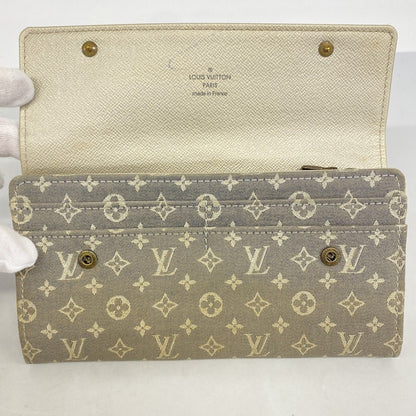 Louis Vuitton Wallet Monogram Mini Lin Portefeuille Sarah Platine — view 5