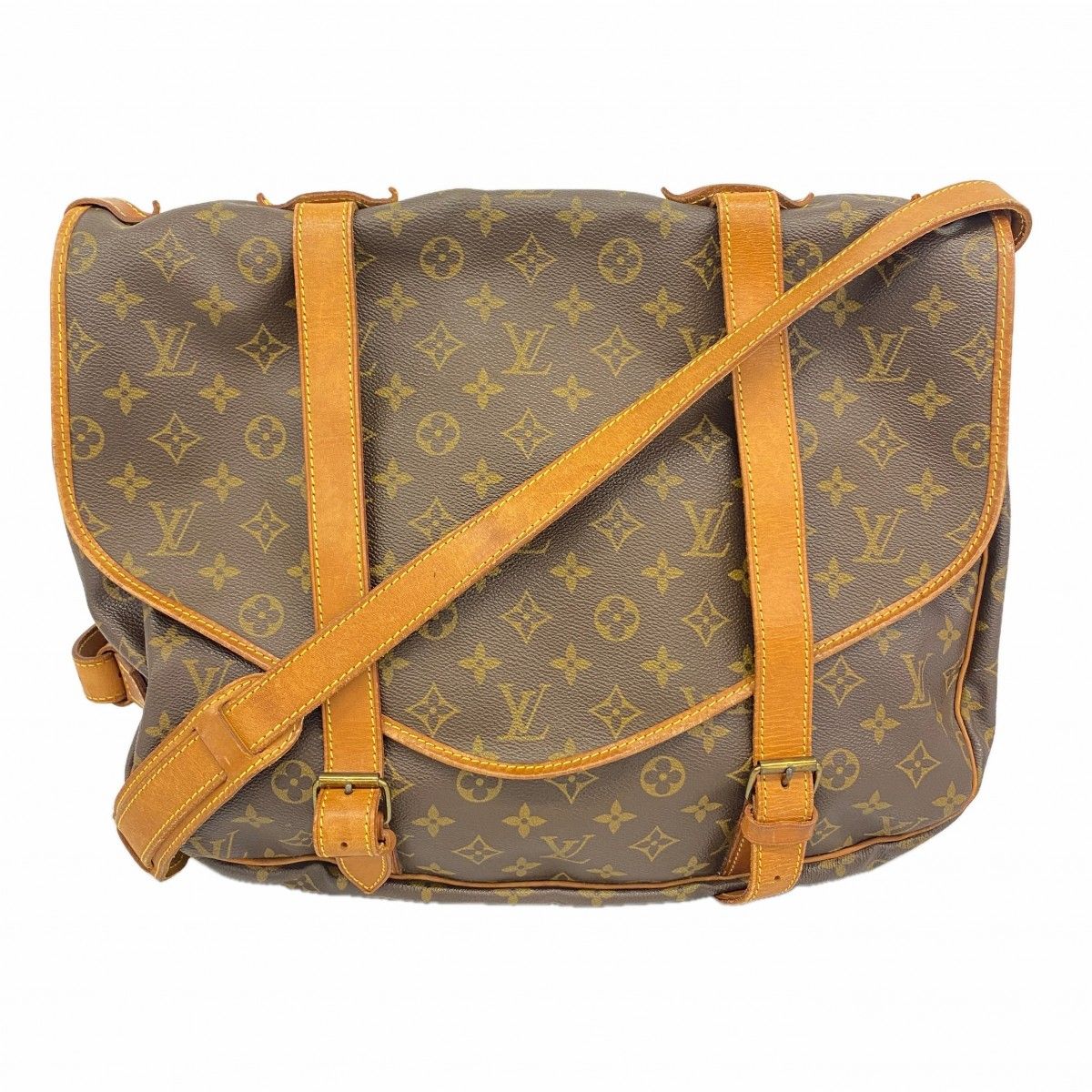 Louis Vuitton Shoulder Bag Monogram Saumur 43 Brown