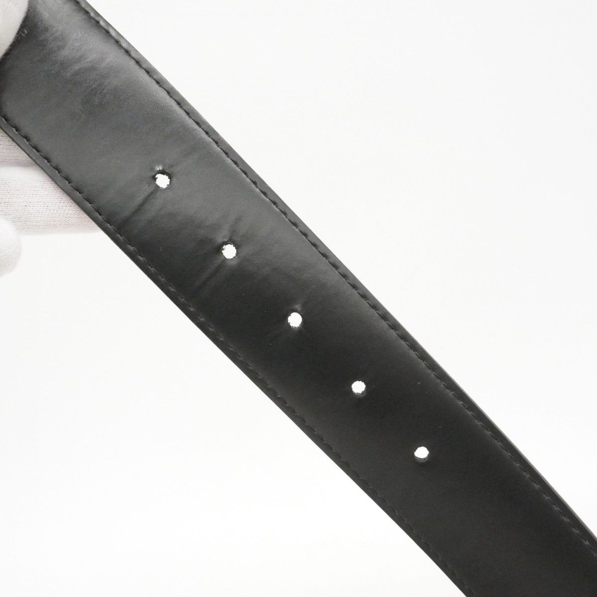 Louis Vuitton Belt Monogram Eclipse LV Initial 40 mm Reversible Black — view 8