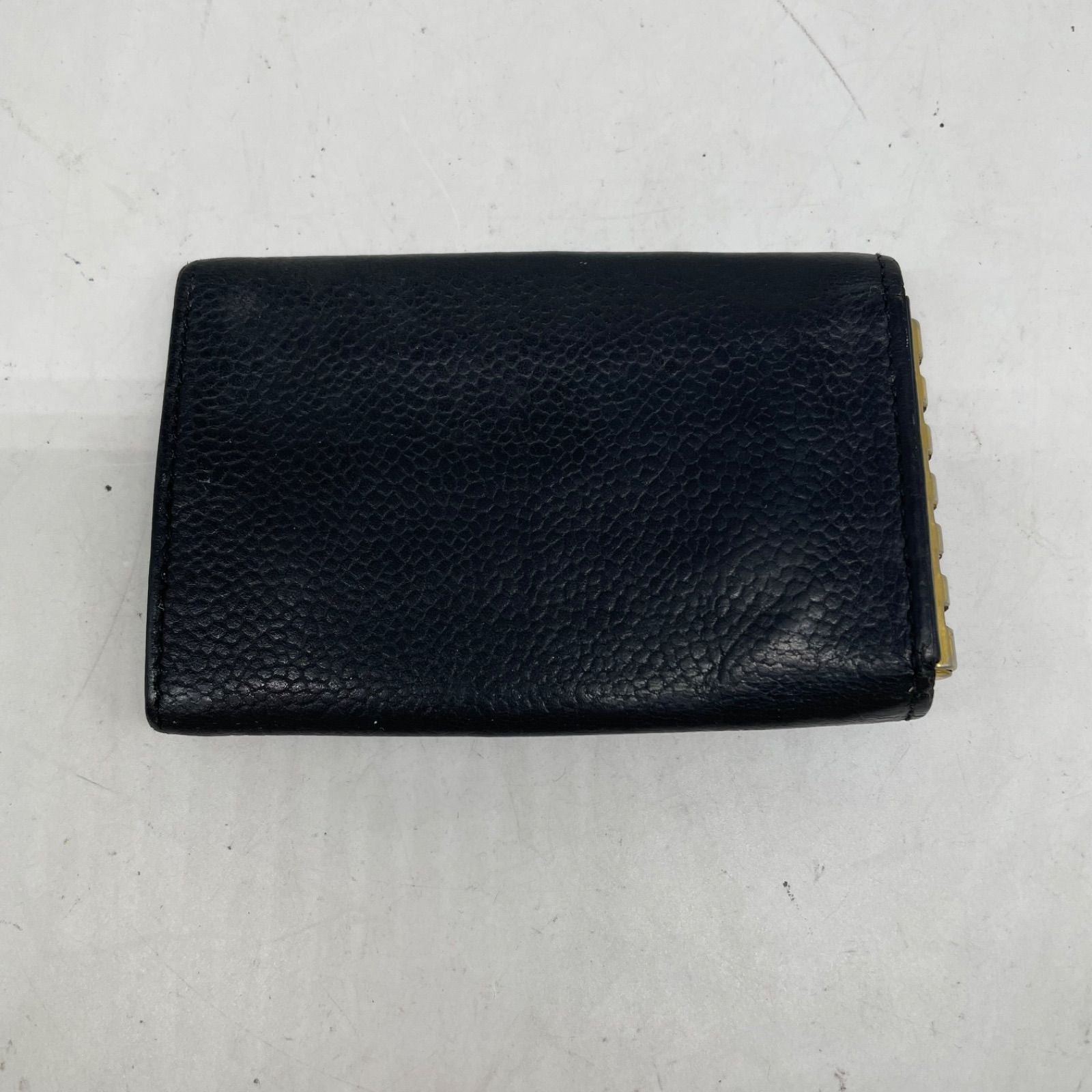 Chanel Key Case CC Logo Caviar Leather Black Key Hook Key Holder — view 2