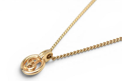 Dior Necklace Vintage CD Logo Circle Gold — view 2