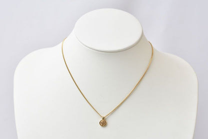 Dior Necklace Vintage CD Logo Circle Gold — view 4
