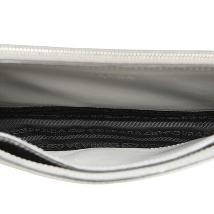 Prada Studs Crossbody Shoulder Bag Gray Leather 1 — view 7