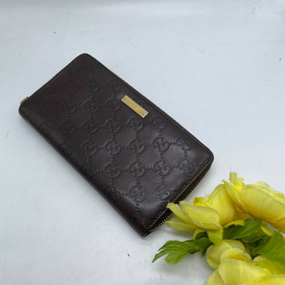 Gucci Wallet Marais the Round Brown Gold Plate — view 2
