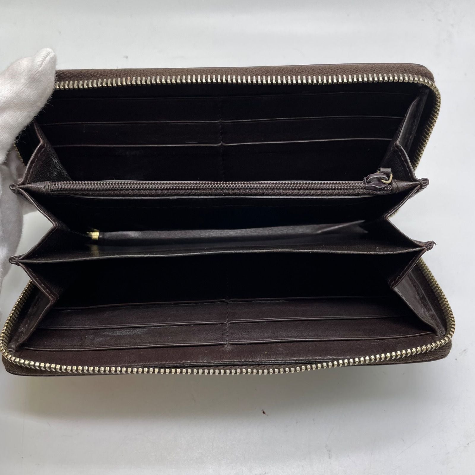 Gucci Wallet Marais the Round Brown Gold Plate — view 7