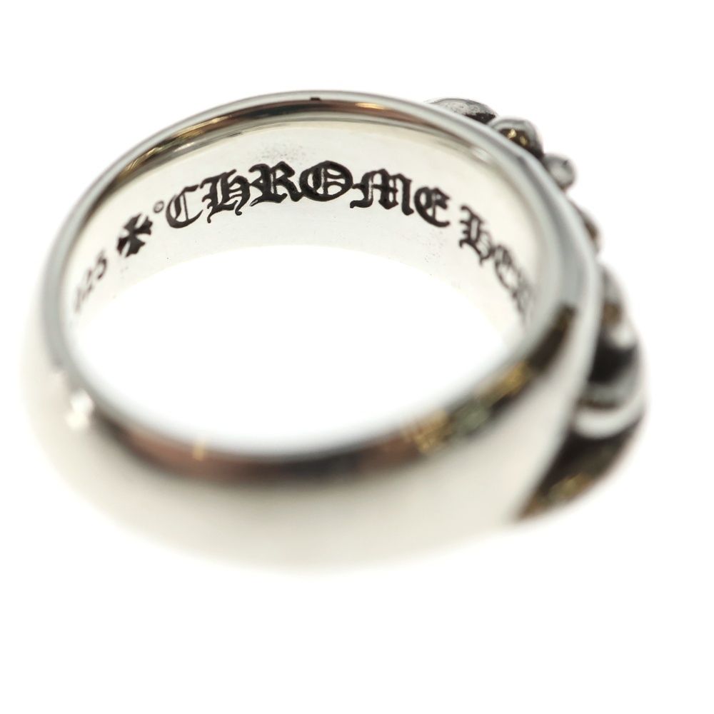 Chrome Hearts Half Classic Floral Cross Ring Silver — view 5