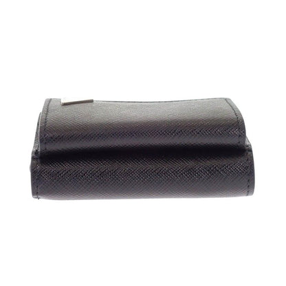 Prada Saffiano Triangle Wallet Trifold Black — view 8