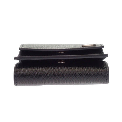 Prada Saffiano Triangle Wallet Trifold Black — view 7