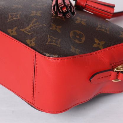 Louis Vuitton Shoulder Bag Saintonge Freesia Brown Red Gold — view 8